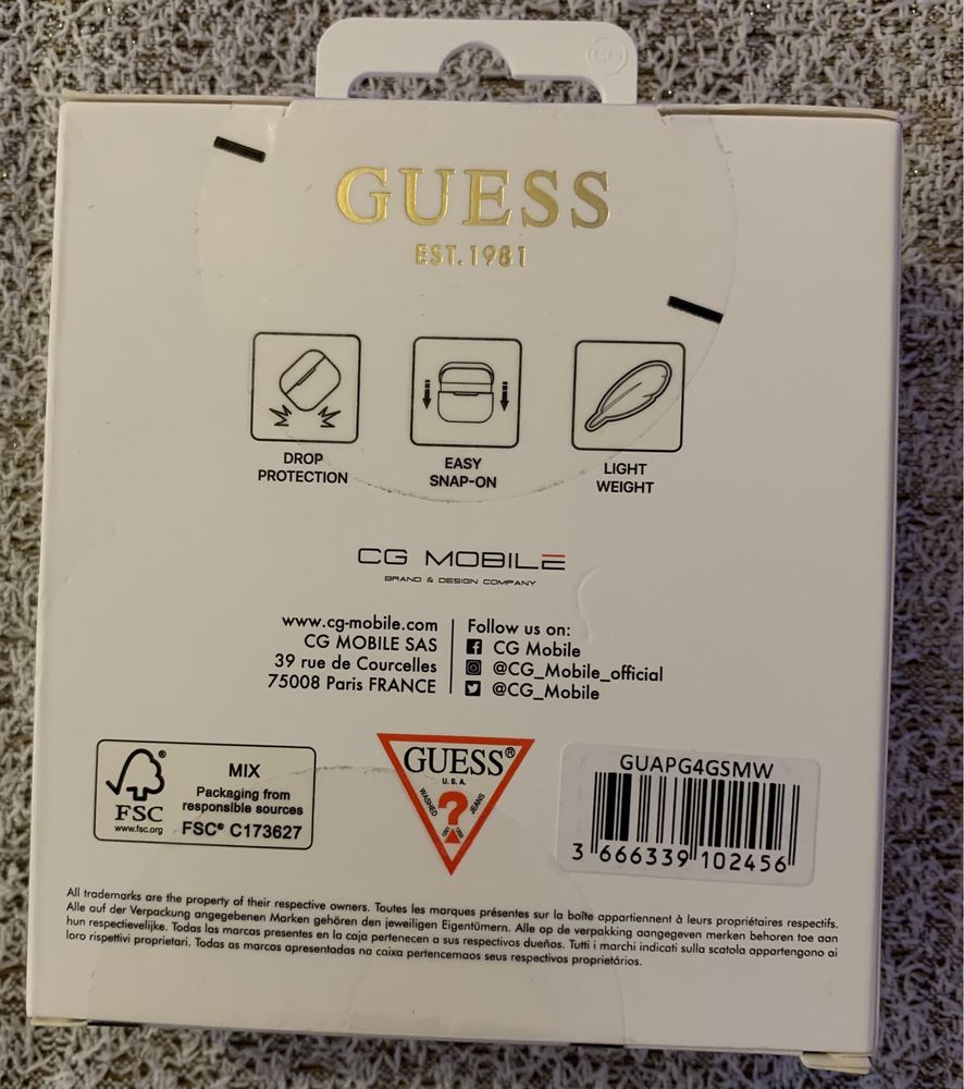 Airpods Pro Guess case, протектор кейс