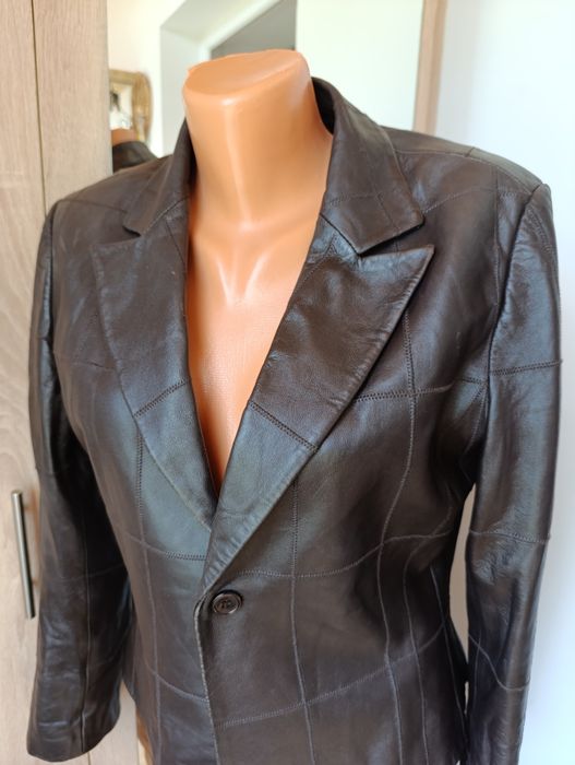 Geacă scurtă de piele naturală moale 42