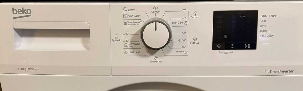 Гаранционна пералня BEKO WTE 8511 X0: 8kg,1000 об/мин,инверторен мотор