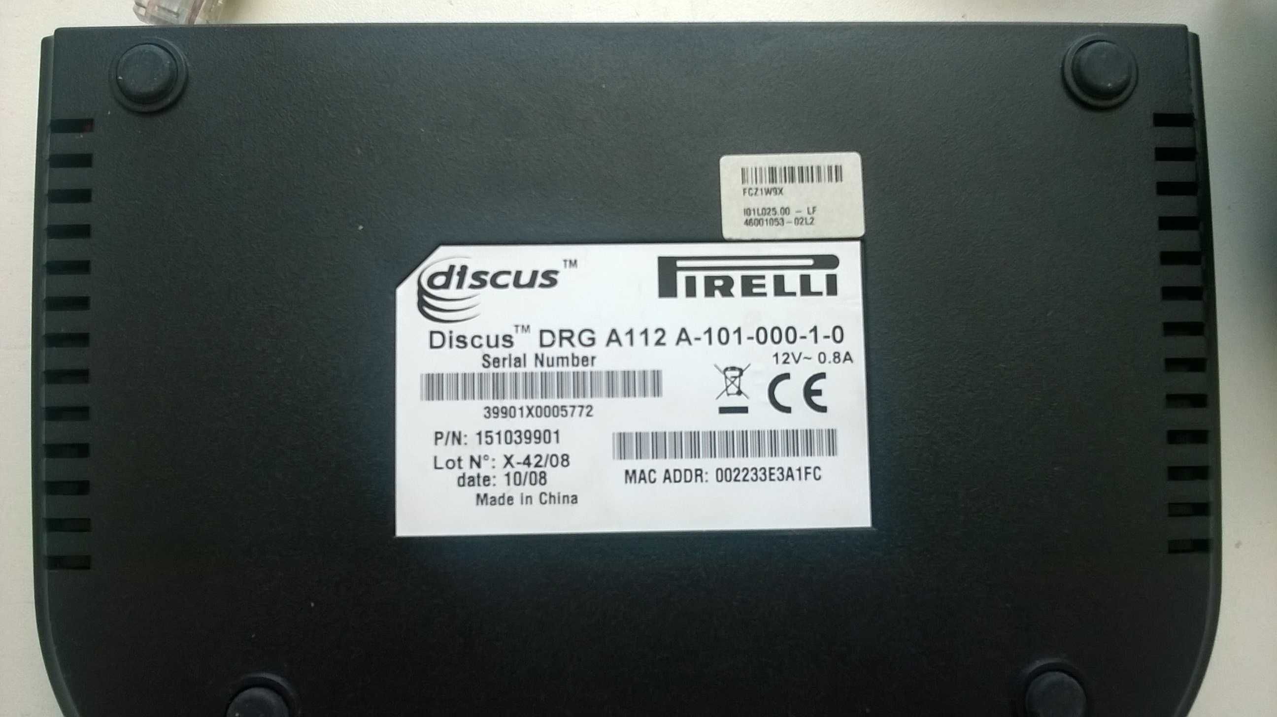 Внешний ADSL модем Pirelli DRG A112