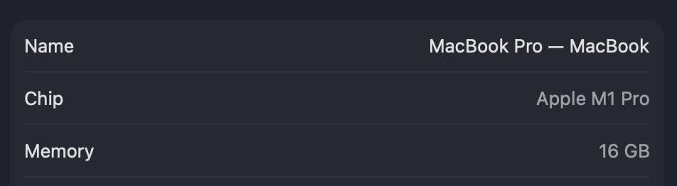 macbook pro 14 m1 pro 16/512