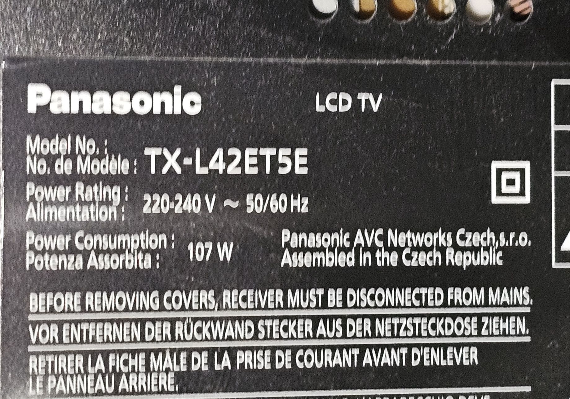 Panasonic TX L42ET5E /НА ЧАСТИ/