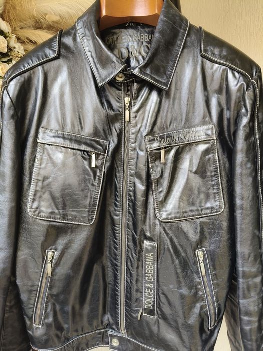 Geacă din piele Dolce&Gabbana Ediție Limitată