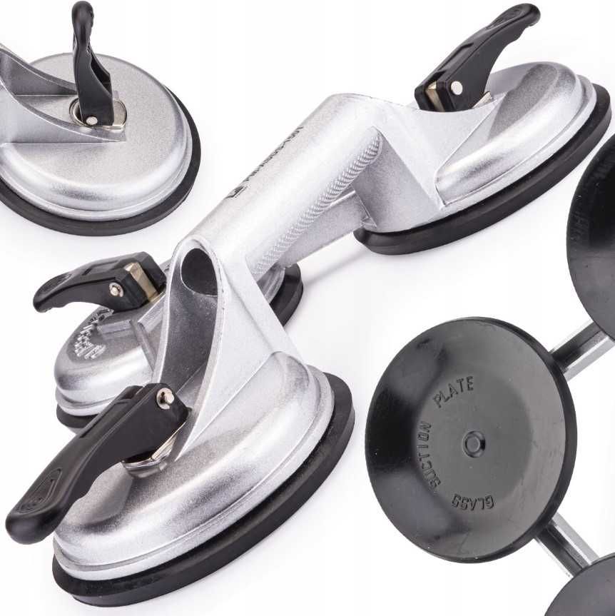 Ventuza tripla aluminiu montat placi sticla 120mm 150kg (PM-ASDS-150T)