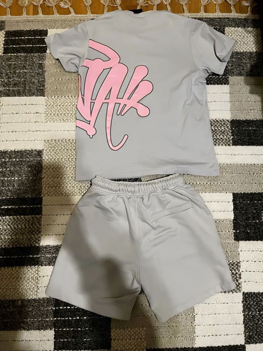 Syna world тениска и къси панталони сиви и розови