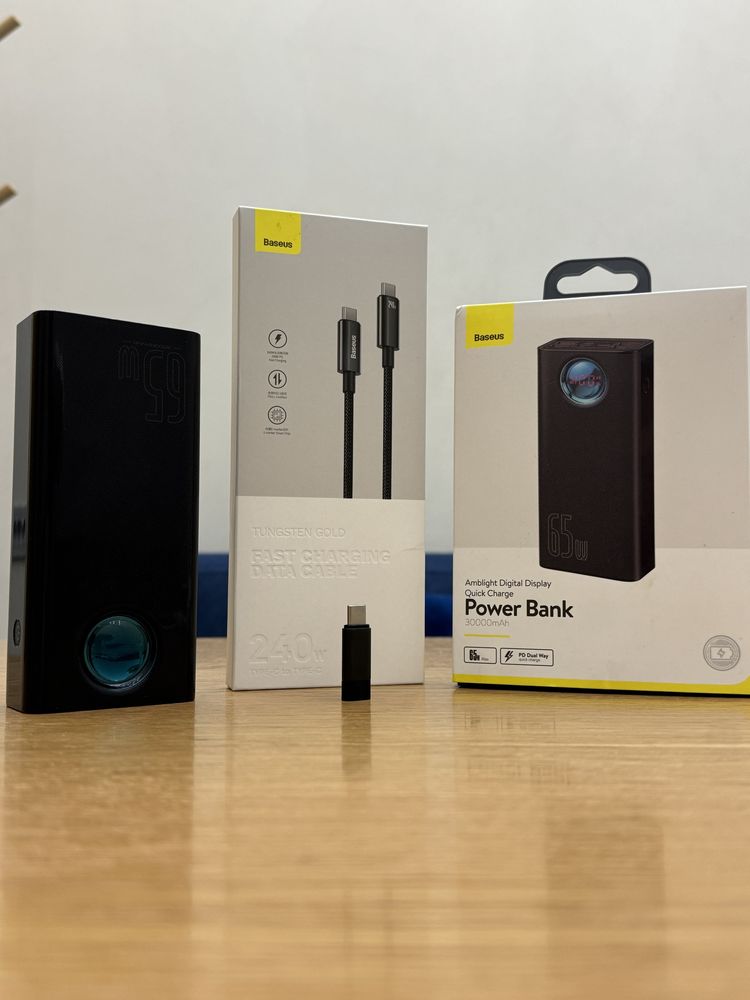 Baseus power bank 65w кабель ucb c 2м 240w