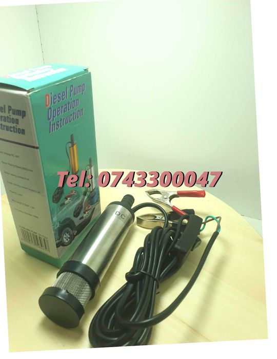 Pompa Electrica Submersibila Pentru Transfer 12v Motorina Si Apa Ulei