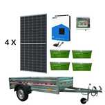 Sistem mobil fotovoltaic pe remorca off-grid, stocare GEL SOLAR4x200Ah