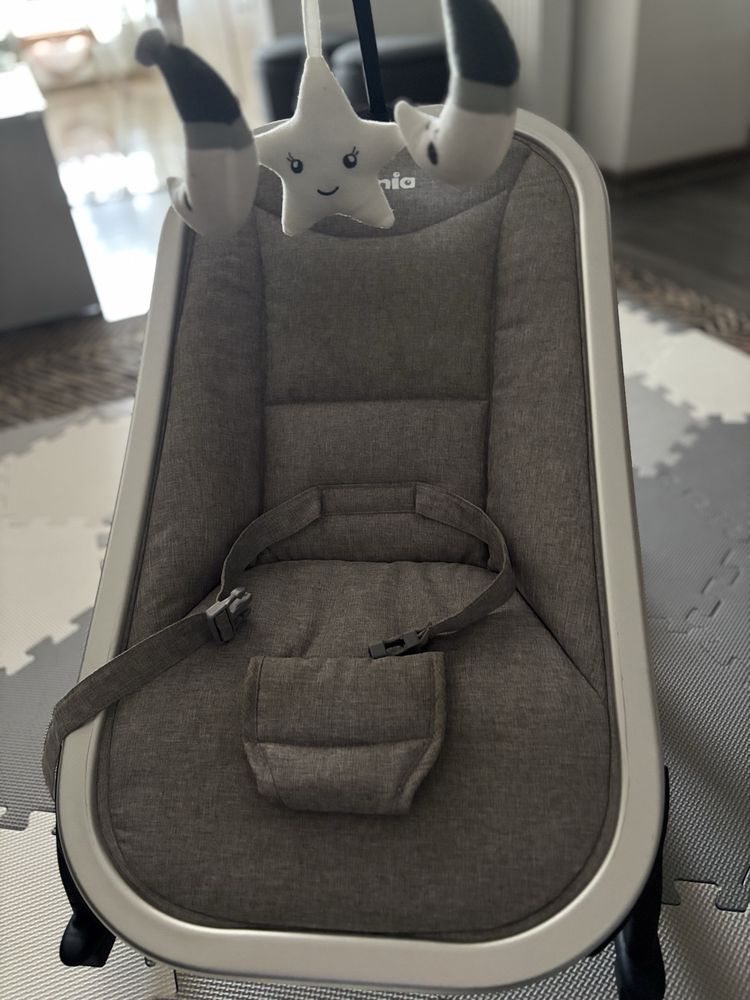 Balansoar Nania din material textil gri,  pentru 0-6 luni