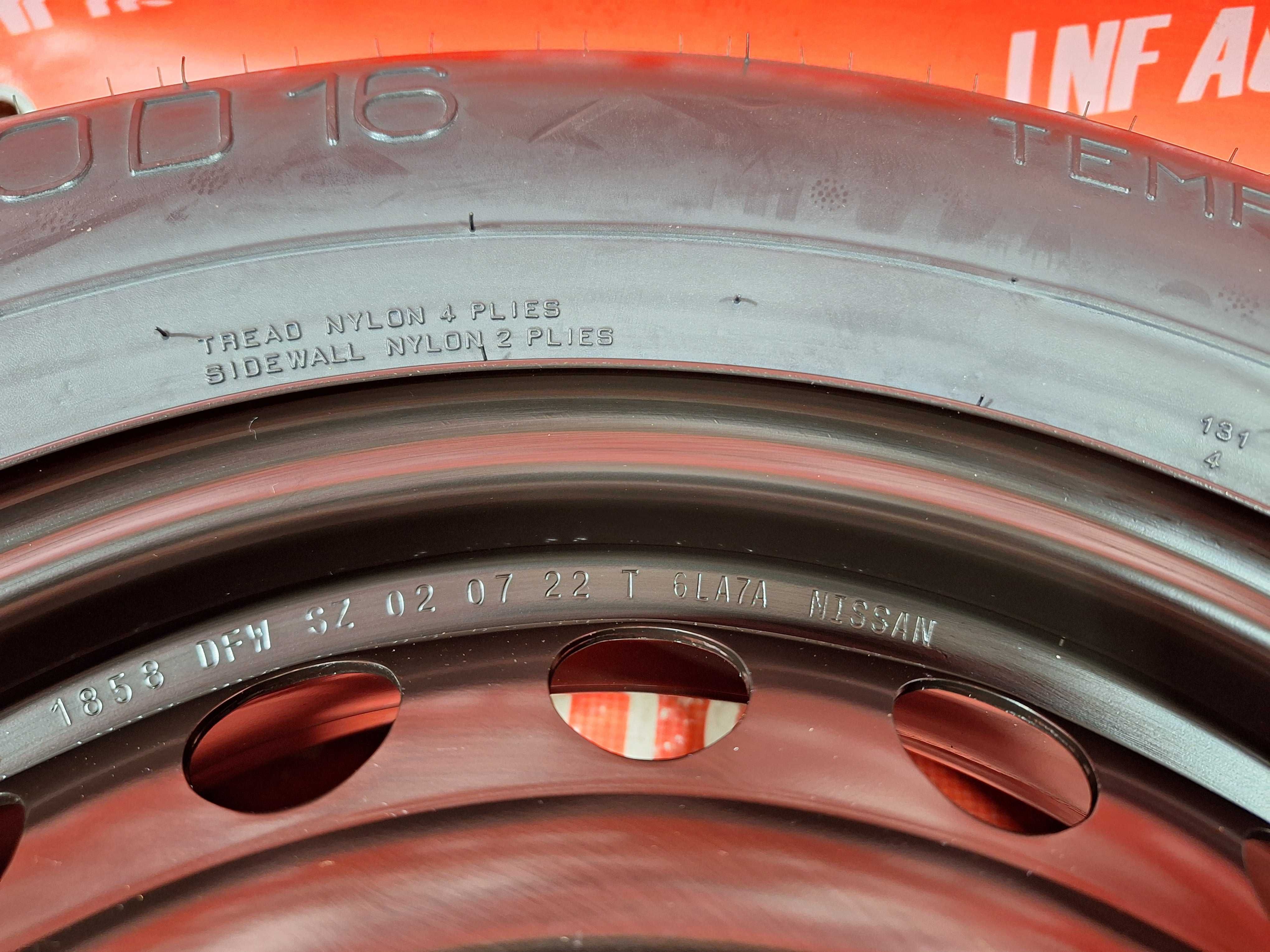 Roata Rezerva SLIM 5x114.3 16'' Nisan Renault Captur Dacia Duster 2022
