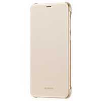 Husa flip originala gold Huawei P Smart+folie sticla