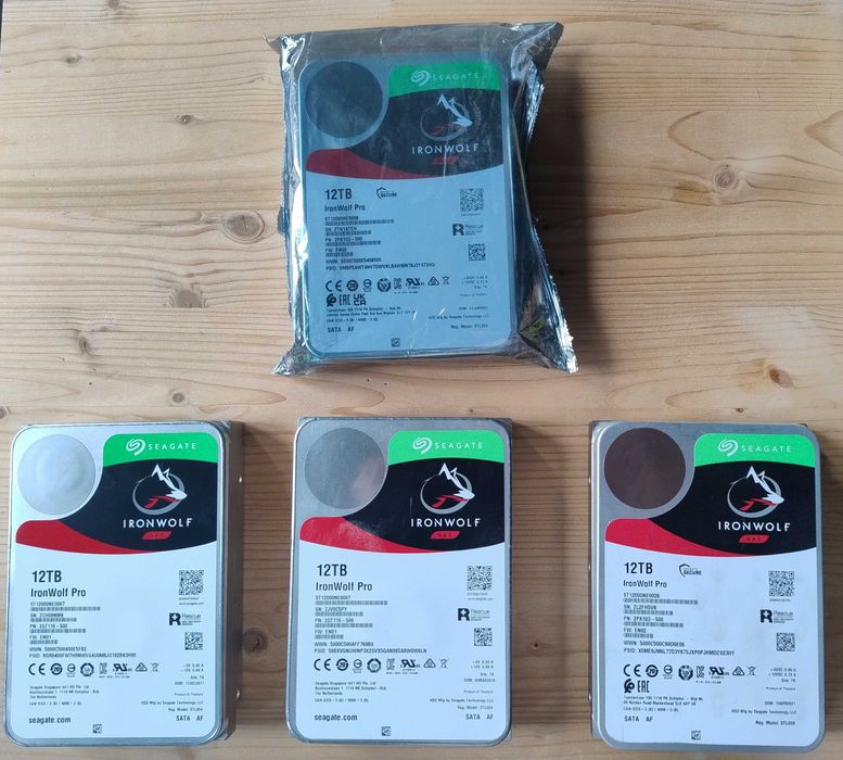 Lot 4 HDD Seagate IronWolf Pro 12tb sata3 256mb