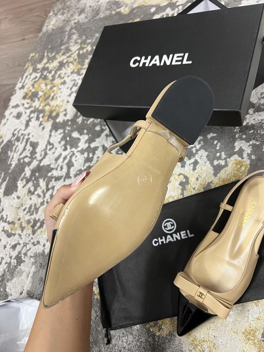 Pantofi-sandale-Balerini Chanel colecția noua Piele naturală 100%POZE