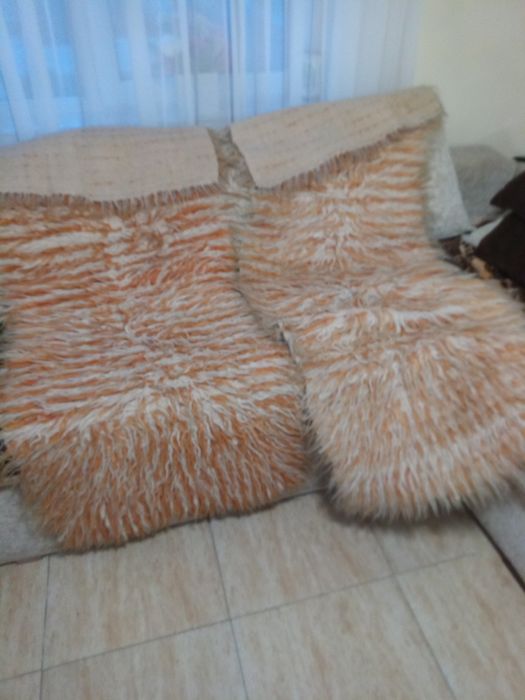 Set 2 țoluri vechi din lână pură de oaie,lucrate manual pe Valea Șie