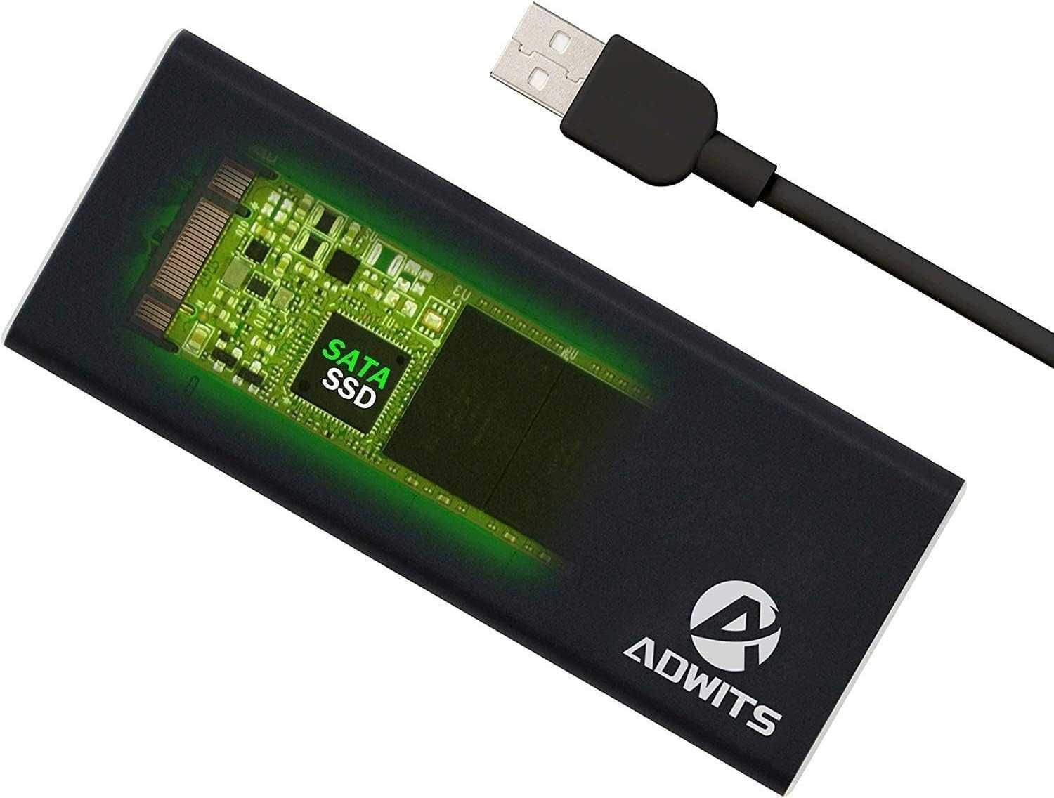 Carcasa ADWITS SSD SATA NGFF M.2 SSD | Adaptor USB 3.0 la M.2 (NGFF)