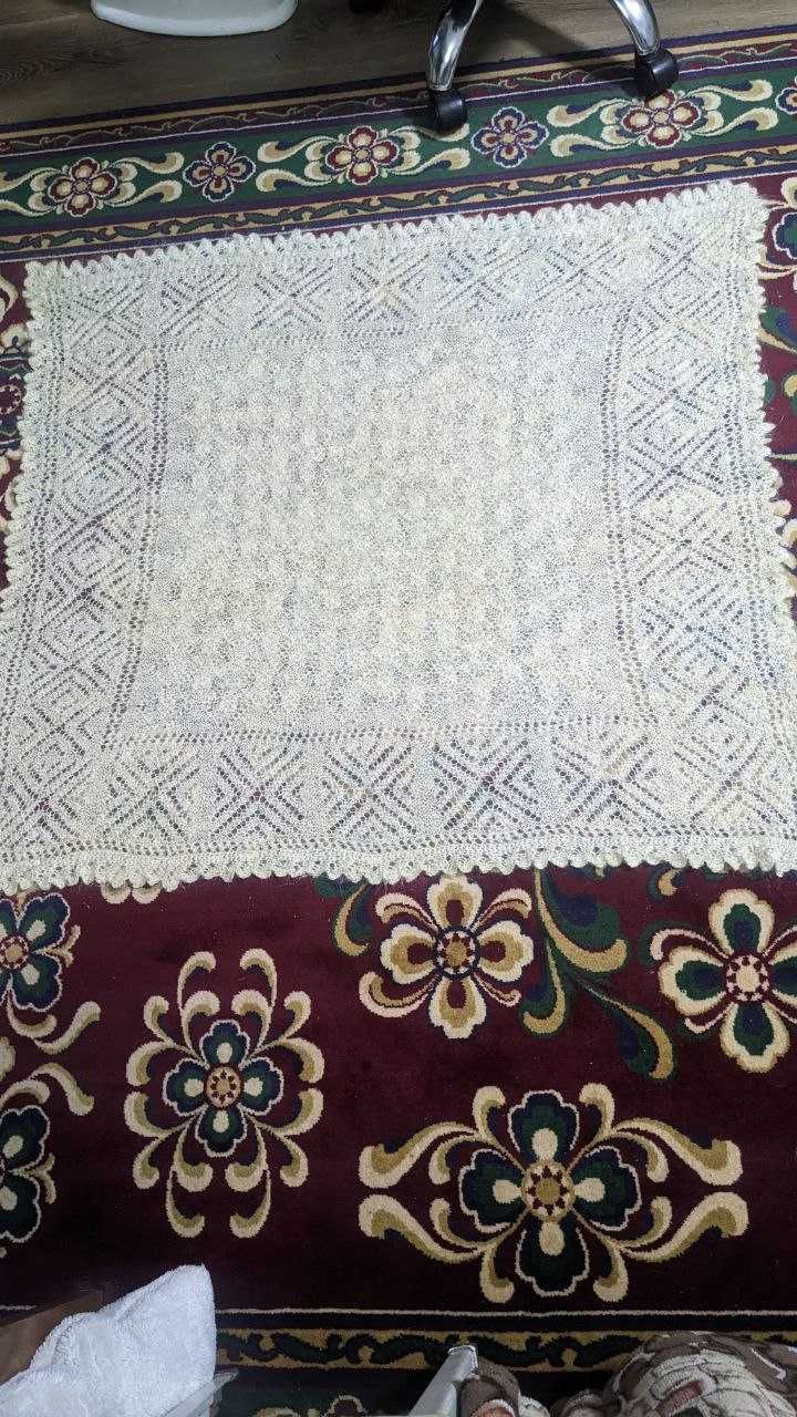 Платок пуховый оренбургский паутинка,б/у, 100х100 см