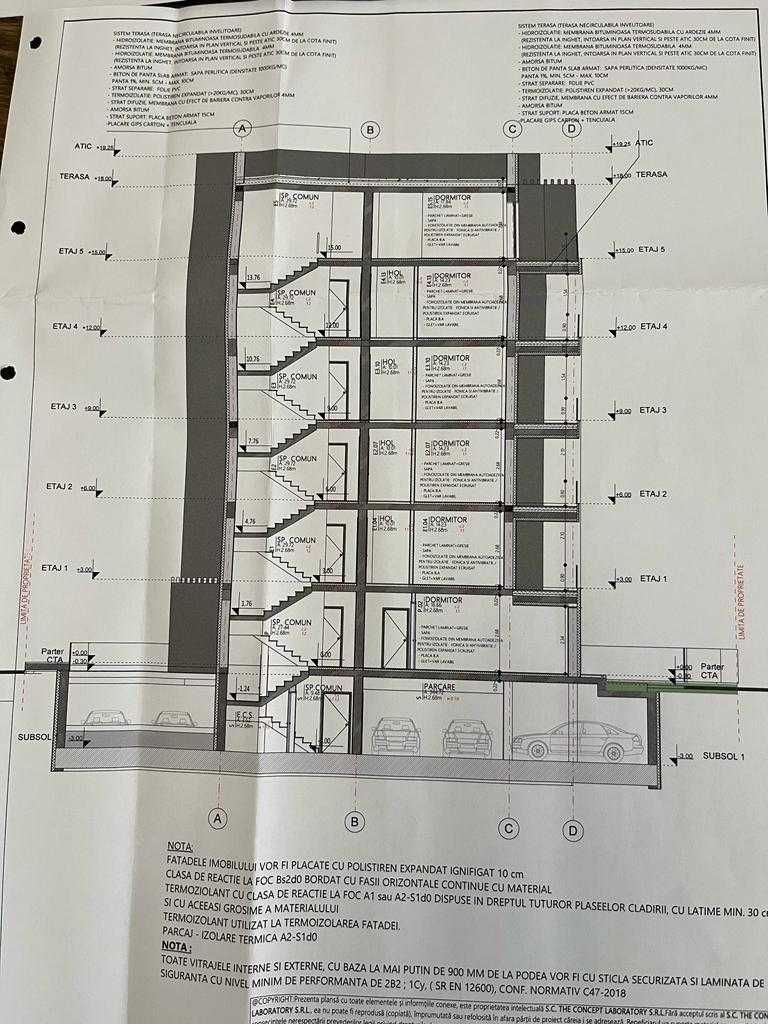 Teren 800mp cu autorizatie de construire S+P+3E+4/5R Stefan cel Mare