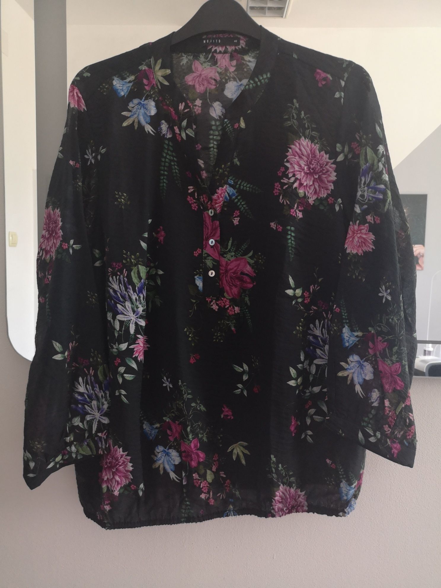 Bluza viscoza de vara floral Mohito