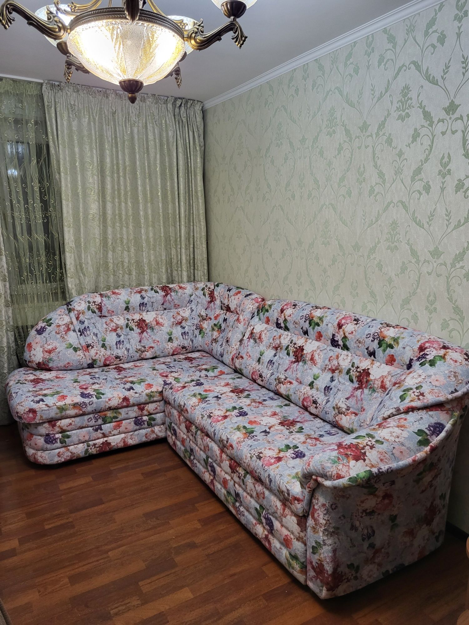 Мягкий уголок угловой диван с креслом