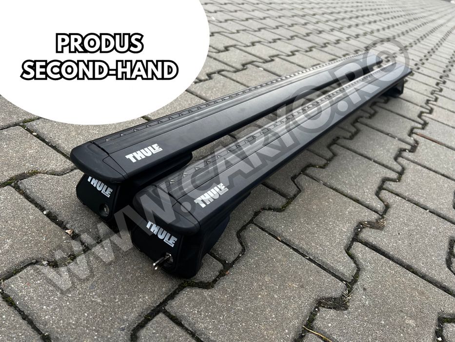 Thule WingBar Evo black raised rails second-hand
