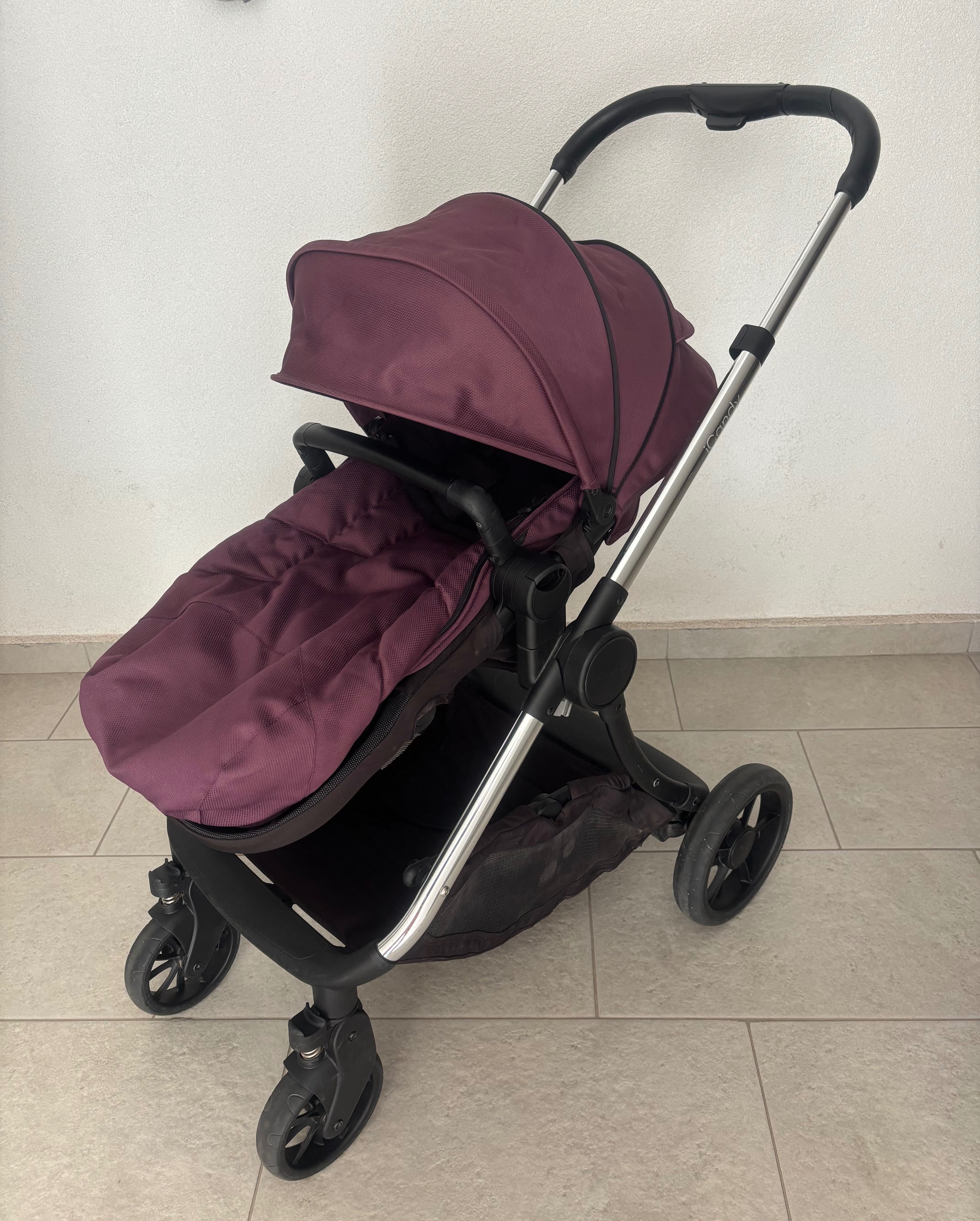 Бебешка количка 2 в 1 iCandy Lime + столче за кола BeSafe iZi Go