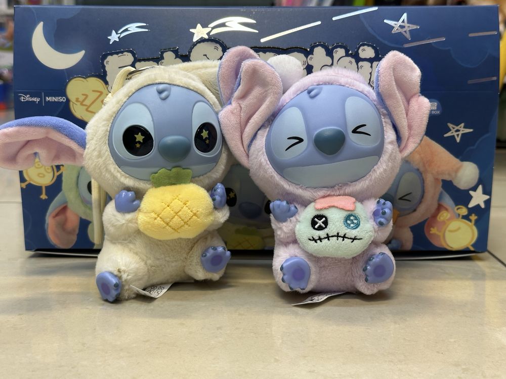 Stich Labubu Miniso Eat Something Before Sleep, Стич Лабубу