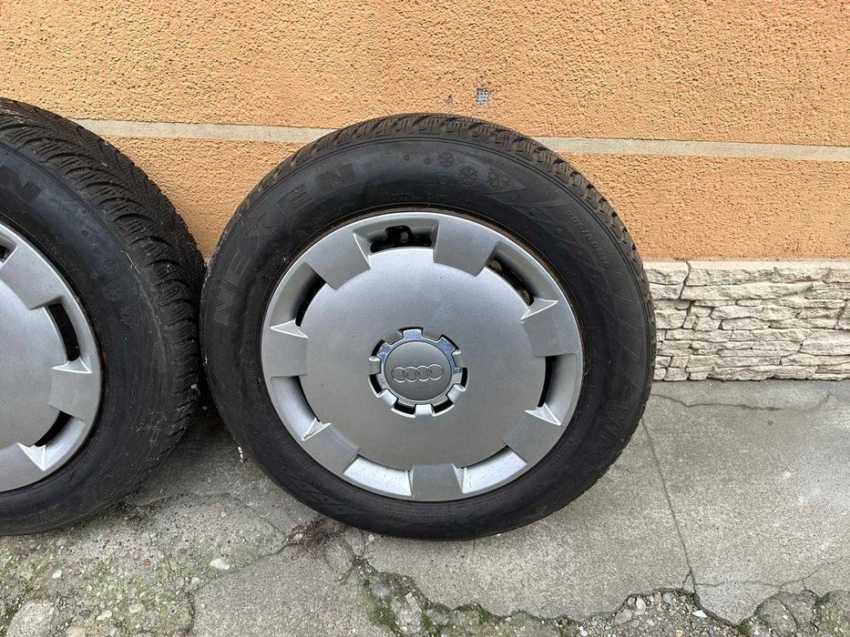 set jante tabla R16 cu capace + anvelope iarna Nexen 205/60R16 92H