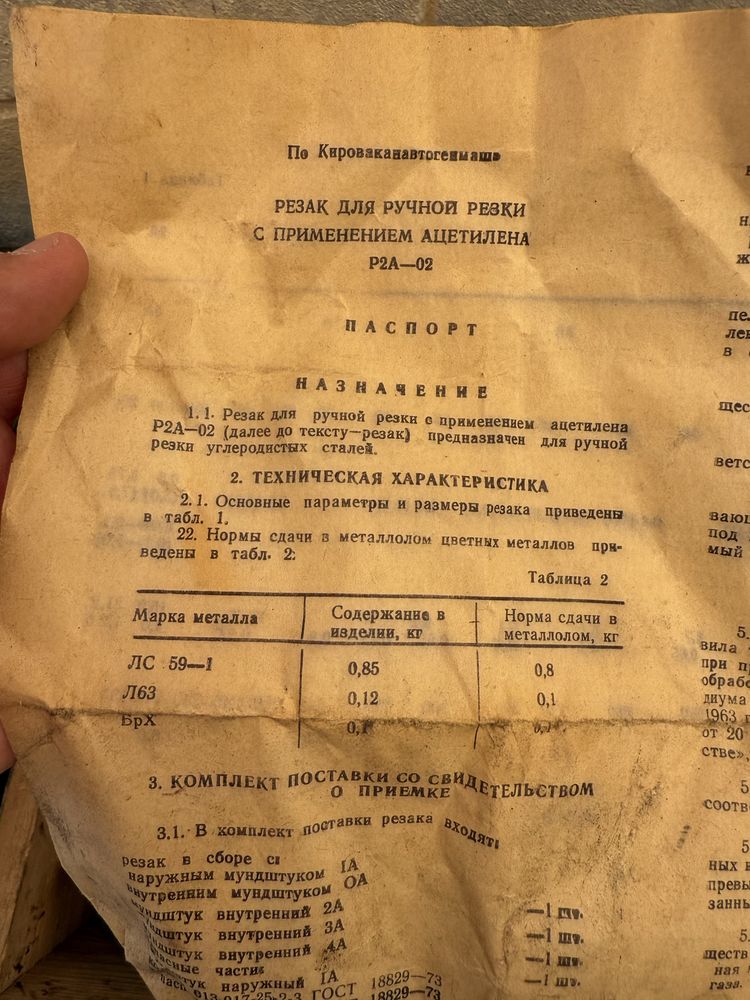 Ризак Гарелка Редуктор ссср новый сотилади