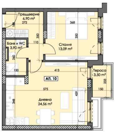 Продава се Двустаен апартамент в Пловдив, Тракия - 72 кв.м за 1075 €/кв.м - Снимка #1