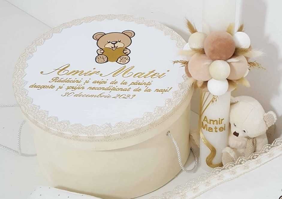 Cutie de catifea - cutie de trusou botez