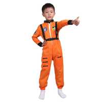 Costum de astronaut ARIN®, pentru copii, portocaliu,5-7 ani,110-120 cm