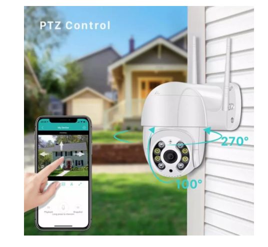 Camera Video,Supraveghere Wifi 360 2 antene night vision,senzor miscar