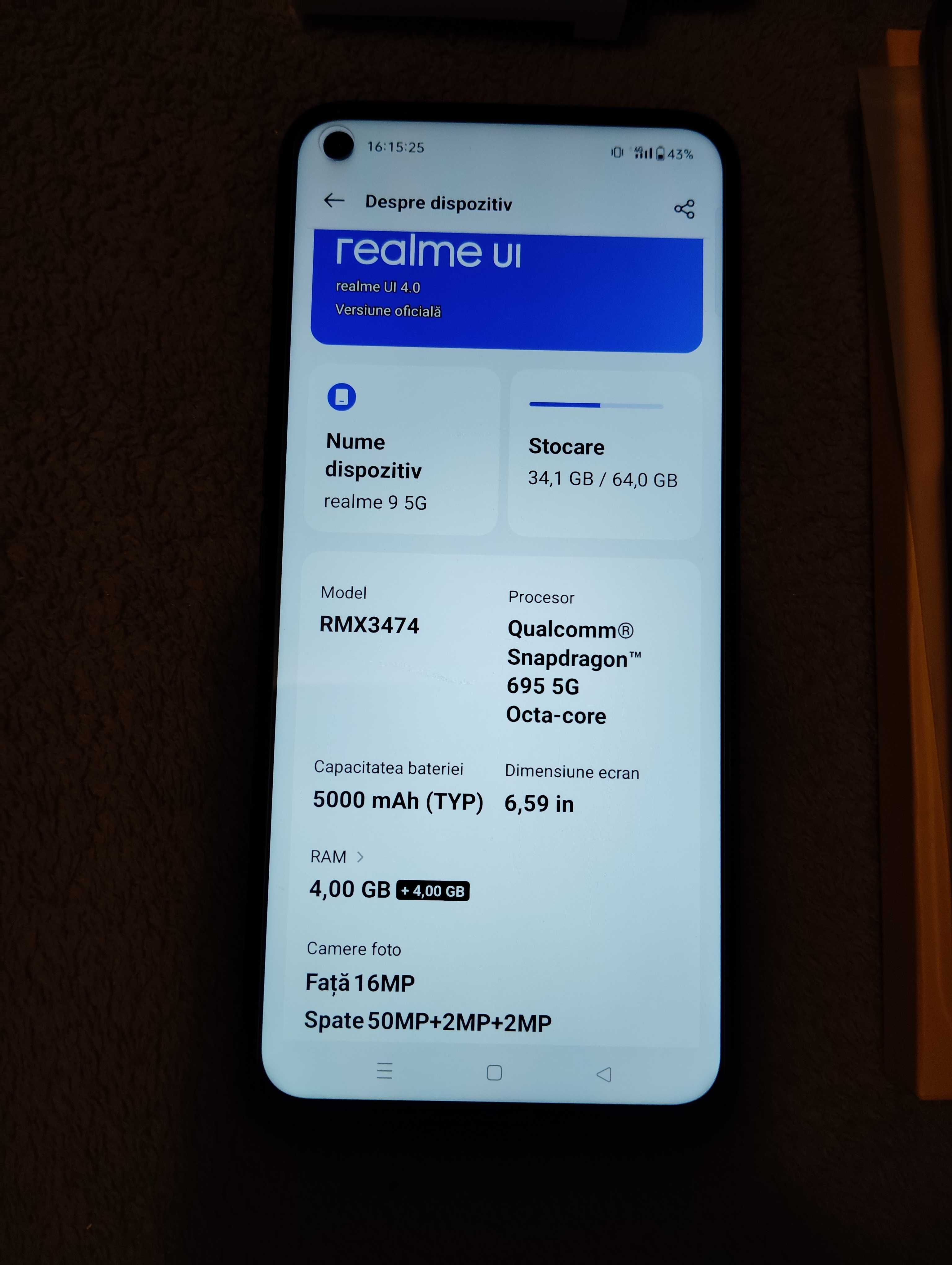 Realme 9 5g/ snapdragon 695 5g/ garanție