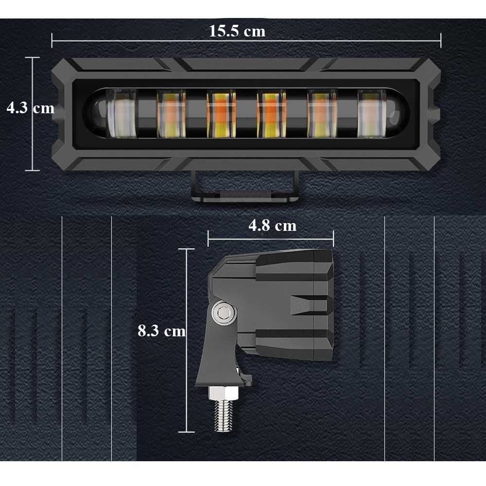 15,5 cm 120W 7Д Диоден Прожектор Супер Мощен Халоген 12V 24V