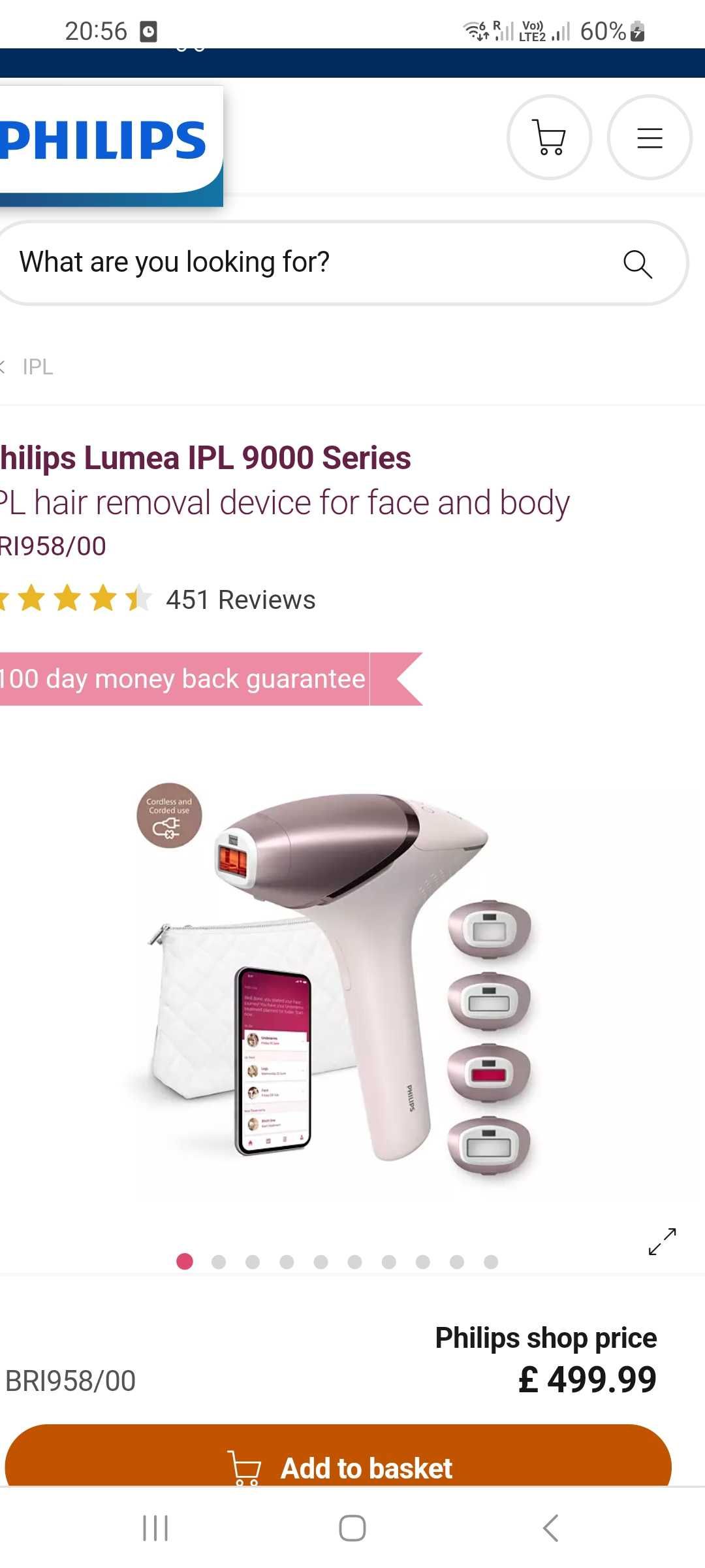 Philips lumea hair removal