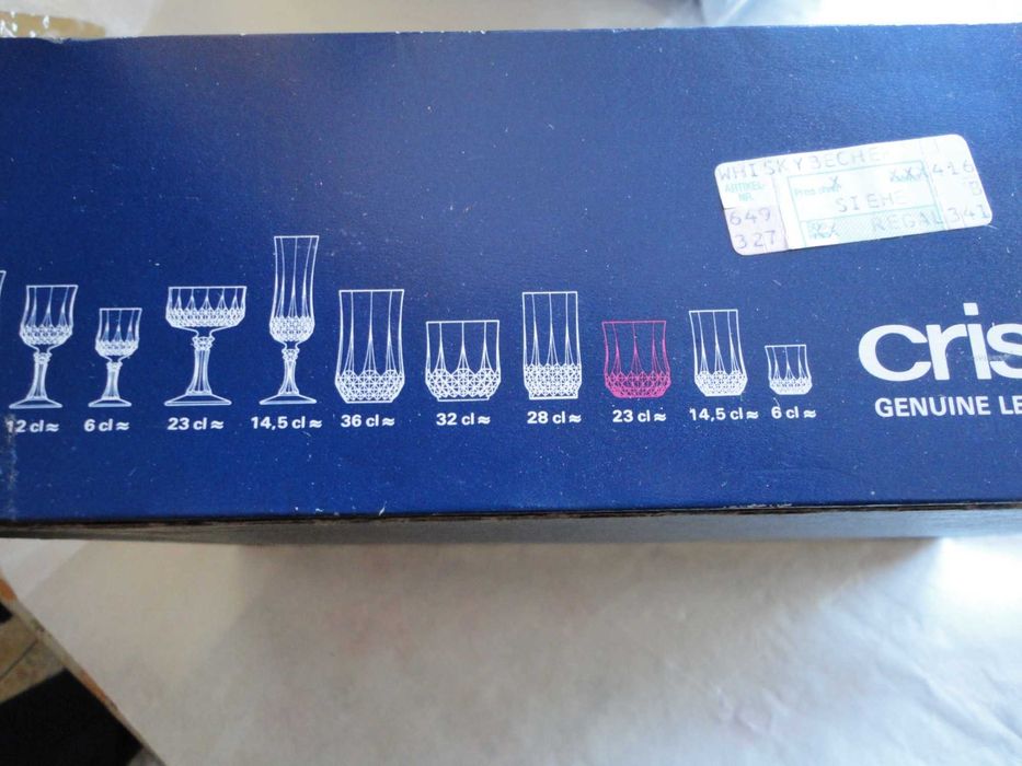 Кристални чаши разлч.видове Френски оргинал 5 компл.