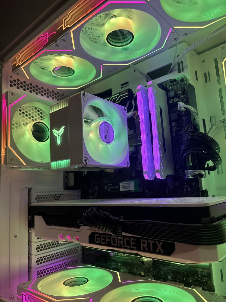 Бял геймърски компютър RYZEN 5600G, RTX3060Ti, 16 Ram, 512 Ssd, 750W