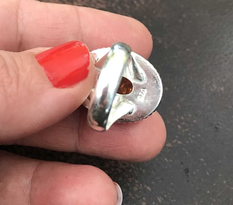 Inel Argint 925 cu Piatra Semipretioasa Chihlimbar