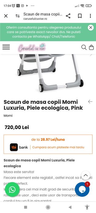 Scaun măsuță pt copii