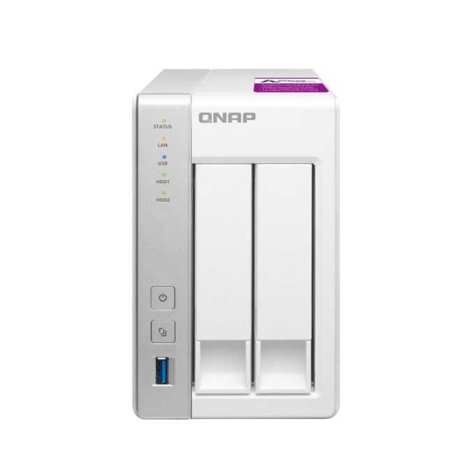 NAS QNAP TS-231P2 –Разширена RAM памет 8GB + 2x2TB хард диска WD Black