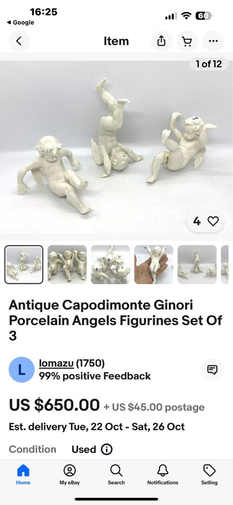 Антикварни ангелчета  Capodimonte