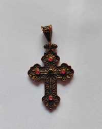 Cruce cruciuliță veche bronz ..nu argint ,aur