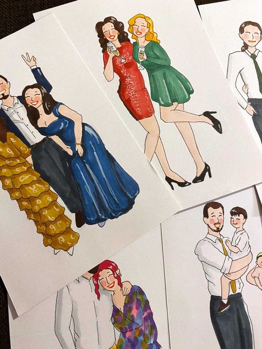 Ilustrații live pt. nunta, botez, cununie, majorat, eveniment privat