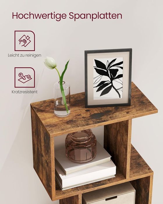 Bibliotecă cu 6 niveluri, 24 x 40 x 191cm