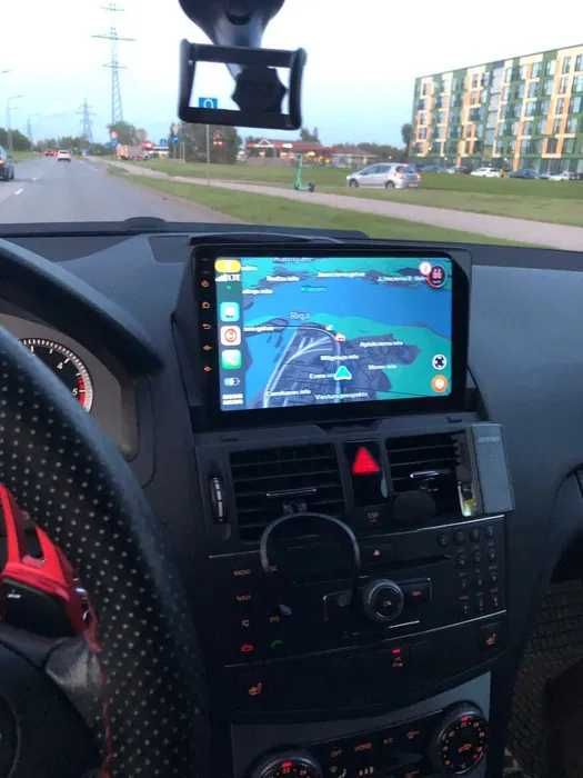 1-8GB Navigatie GPS Android Mercedes C Class w204 Carplay Auto QLED