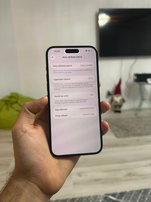 Iphone 15 Plus baterie 87%