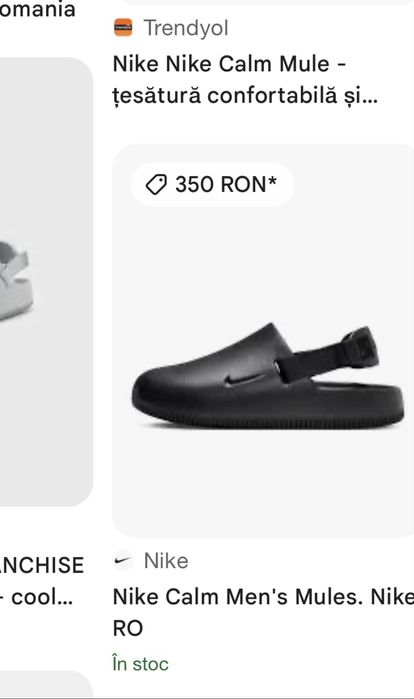 Noi Papuci Nike Calm Mule Dama Marimea 38,5