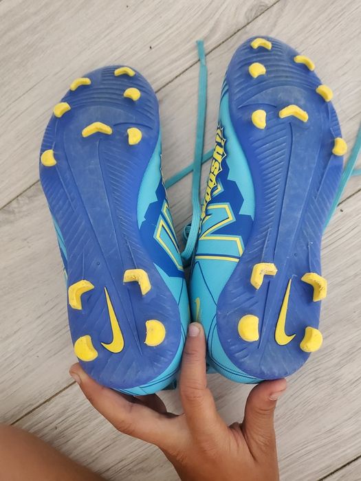Papuci de fotbal Nike Kilian Mbappe Albaștri mărimea 38