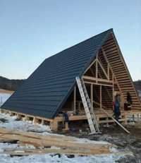 Realizăm cabane din lemn stil casa sau Aframe folosind materiale de bu