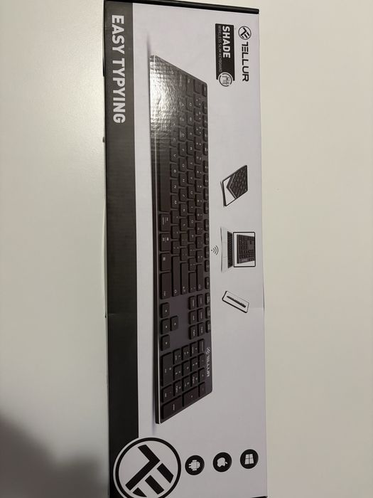 Клавиатура Tellur Shade, безжична, US, алуминиева, bluetooth